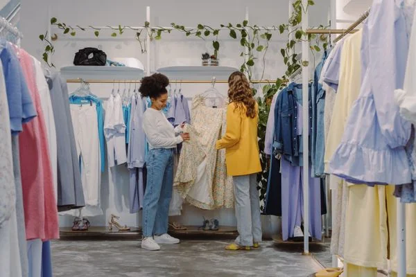 Clientes comprando en una tienda latina