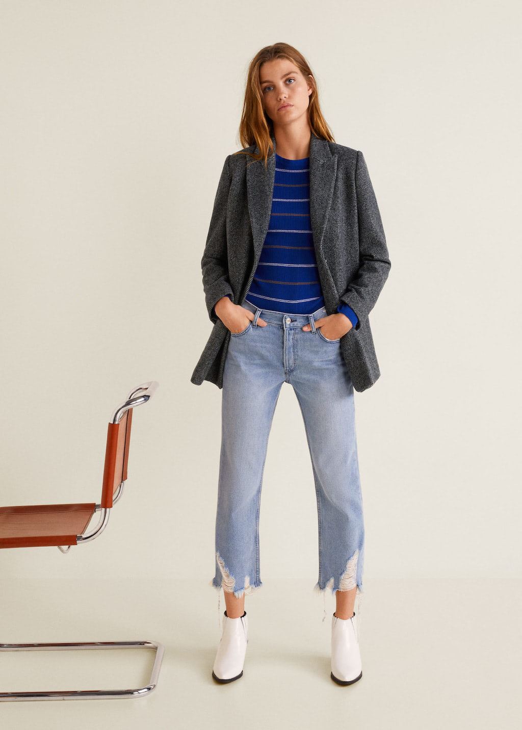Textured wool blazer - Image 3